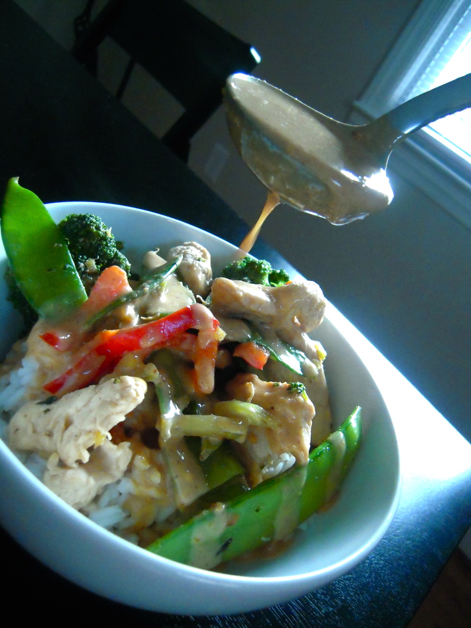 Chicken Stir – Fry with Peanut Sauce – The Newlywed Chefs