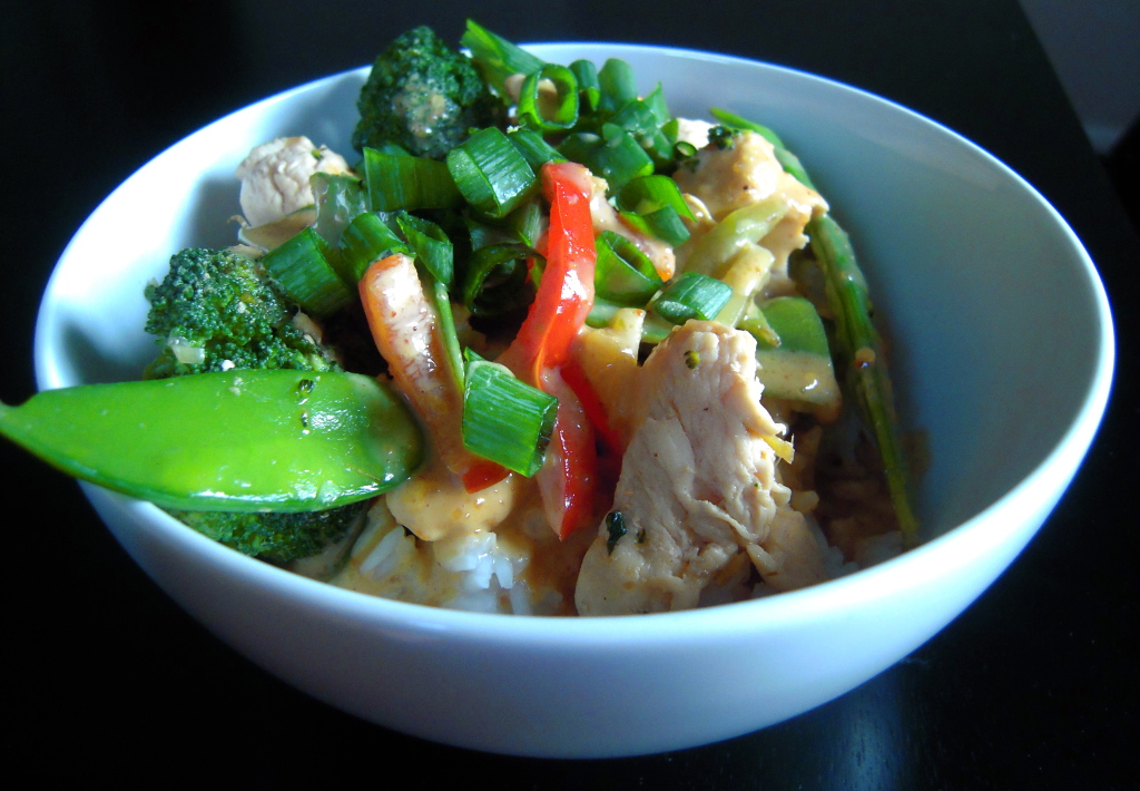 Chicken Stir – Fry with Peanut Sauce – The Newlywed Chefs